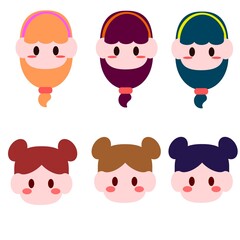 set of cute cartoon people