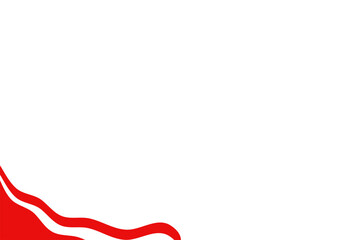 Red curve on a white background vector