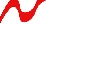 Red curve on a white background vector