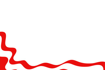 Red curve on a white background vector