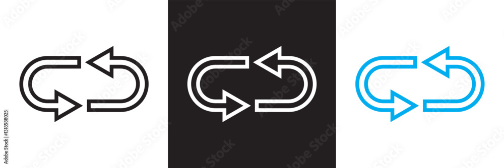 Poster refresh icon . reload and update icon. vector illustration. isolated on white and black background. 