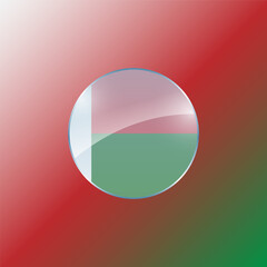 Madagascar flags design vector illustration graphic of glossy buttons with identification pin vector illustration