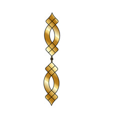 Set with gold extruded embossed patterns.