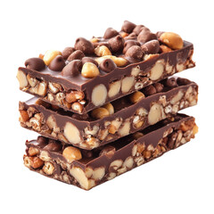 Delicious Chocolate Hazelnut Cereal on transparent Background.