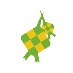 Illustration of ketupat,
