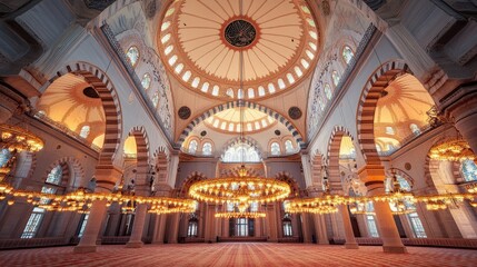 Obraz premium Interior View Showcasing Architectural Beauty of a Grand Structure