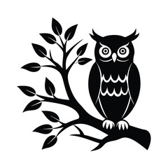 owl sitting on branch