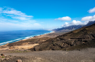 Playa de Cofete Beach, Island Fuerteventura, Canary Islands, Spain, Europe.