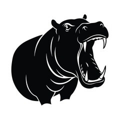 hippopotamus vector illustration