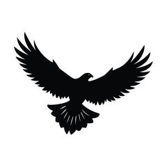 eagle in flight vector Silhouettes illustration