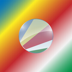 Seychelles flags design vector illustration graphic of glossy buttons with identification pin vector illustration