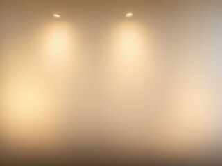 Warm Beige Wall with Recessed Lighting