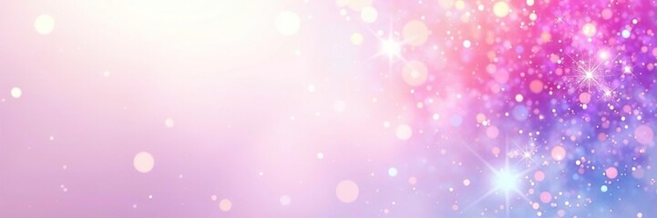 Glittering purple, pink, and blue hues blend with silver sparkles on a creamy white background, pink, dreamy, whimsical