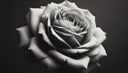 Stunning black and white floral image emphasizing the intricate layers and textures of nature’s beauty