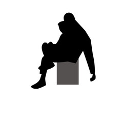 Multiple silhouettes of a couple