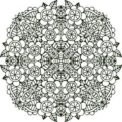 Beautiful flower art and mandala vector design