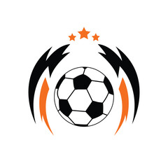 Football ball vector illustration. Soccer player vector design.
