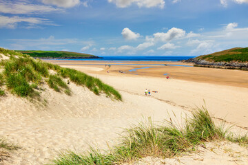 Crantock Beach Cornwall UK during the July heatwave