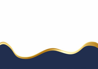 Letterhead Header Divider Template Set with gold Wave