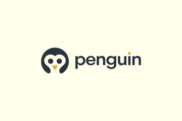 Penguin Logo Icon. Penguin Vector Illustration.