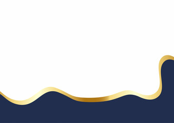 Letterhead Header Divider Template Set with gold Wave