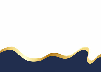 Letterhead Header Divider Template Set with gold Wave