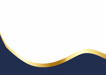 Letterhead Header Divider Template Set with gold Wave
