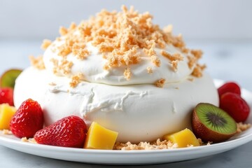 Coconut Pavlova Dessert - Delicious Meringue with Tropical Flavor