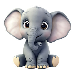 PNG Baby Elephant against a transparent background