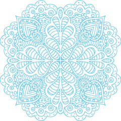 Beautiful flower art and mandala vector design
