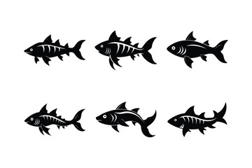 Silver Tidehunter silhouette vector illustration