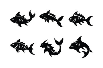 Silver Tidehunter silhouette vector illustration