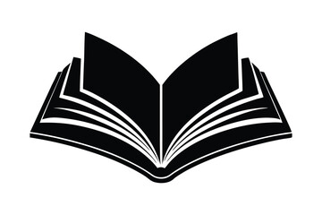 Silhouette art illustration of an open book vector design.eps