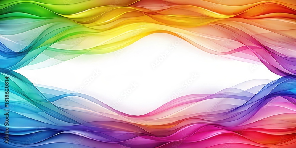 Leinwandbilder abstract colorful wave frame with blank space for text or design