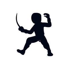 fencing sword sports person emoji vector illustration
