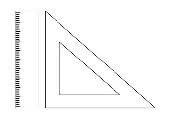 vector drawing of a ruler