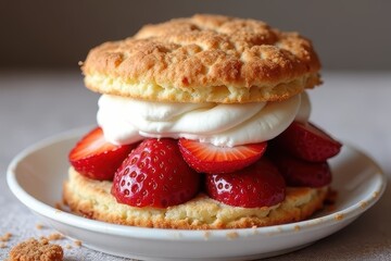 Elegant Retro Strawberry-Rhubarb Shortcake Recipe