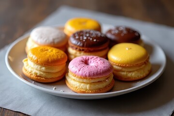 Fototapeta premium French Pastries: A Taste of Choux Heaven in Beautiful Artistry