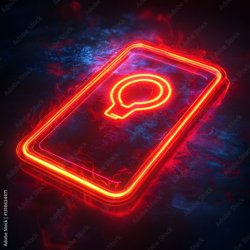 Poster minimalist glowing search bar icon with candidate profiles popping up symbolizing tech driven recrui