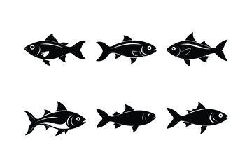 Silvershadow Driftfish silhouette vector illustration