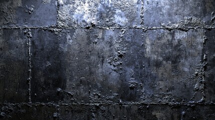 Obraz premium Rough, dark brick wall texture with visible mortar and textured surfaces