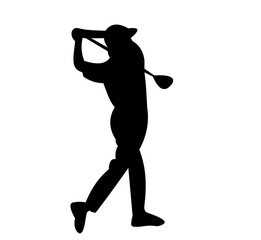 golf player silhouette set.