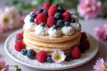 Luxurious Cream-Topped Treat Displayed on Serving Tray