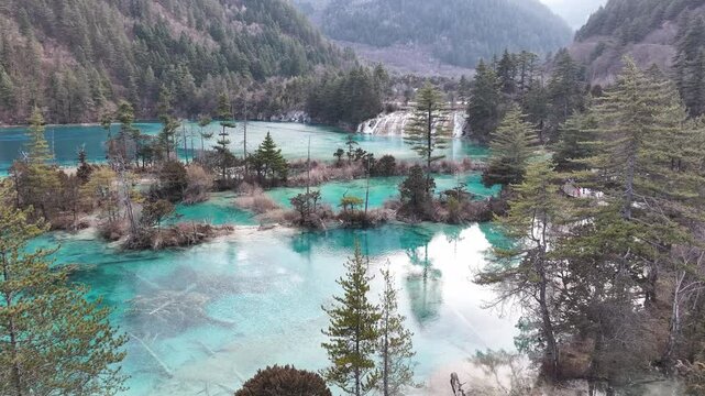 Jiuzhai Valley Scenic Area in southwest China's Sichuan provin