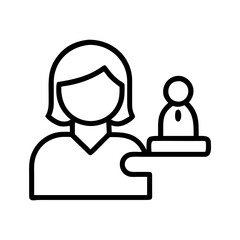 guest icon, guest line art - simple line art of guest, perfect for guest logos and icons