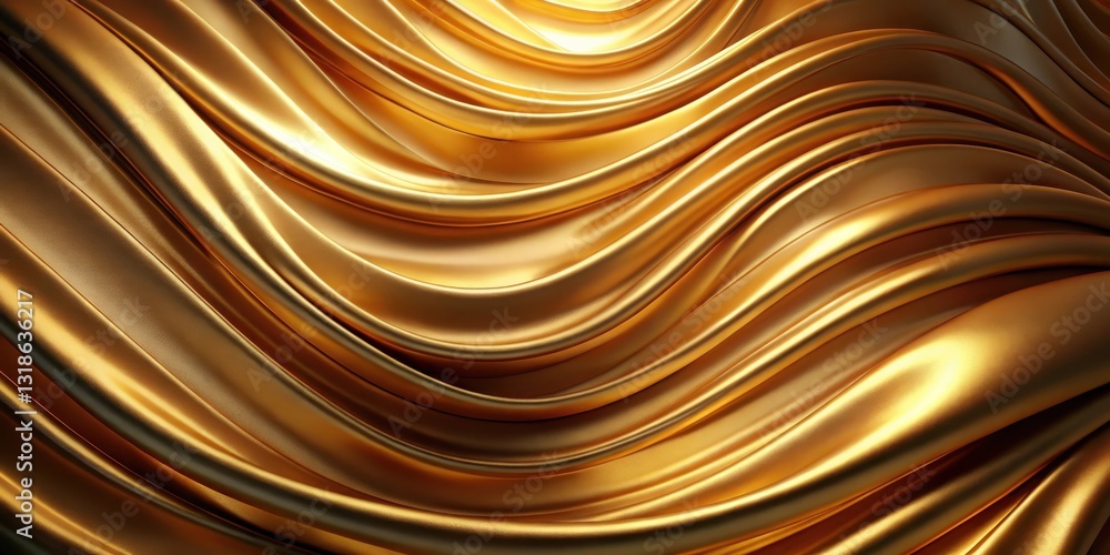 Aufkleber a luxurious golden fabric with soft, flowing curves, creating an elegant and sophisticated backgroun