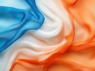 Obraz premium Silk fabric waves illustrations backgrounds vibrant colors textile art soft atmosphere close-up view