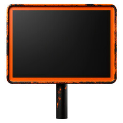 Fototapeta premium Interactive blank billboard urban setting advertising space vibrant environment street view digital marketing potential, transparent background