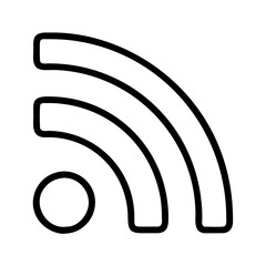 rss feed icon, rss feed line art - simple line art of rss feed, perfect for rss feed logos and icons