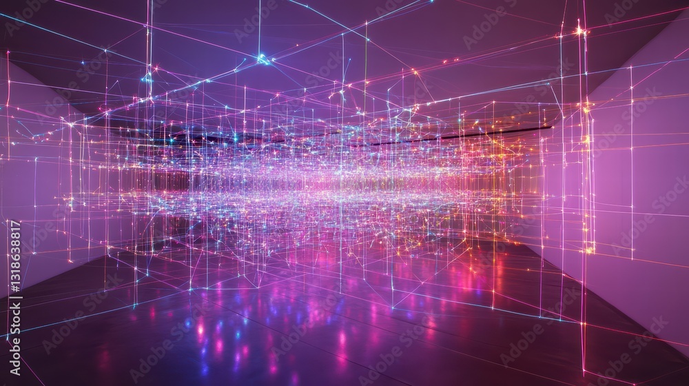 Poster digital data network: explore a mesmerizing digital data network, illustrating the complex connectio